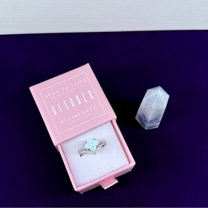 NIB Ryze Party Born To Shine BTS October Birthday .925 Sterling Ring Size 7